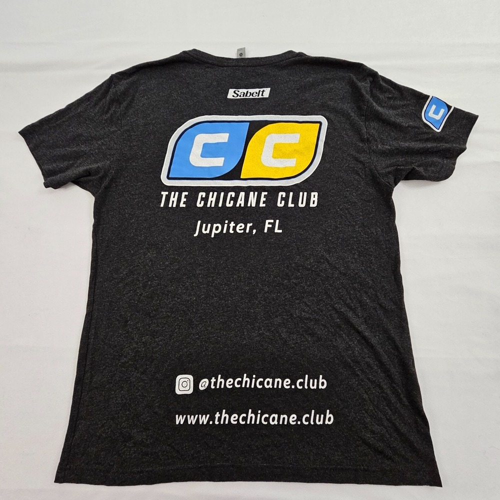 Chicane Club Jupiter FL Sim Racing Club Gray Short Sleeve T-Shirt‎ Men's L